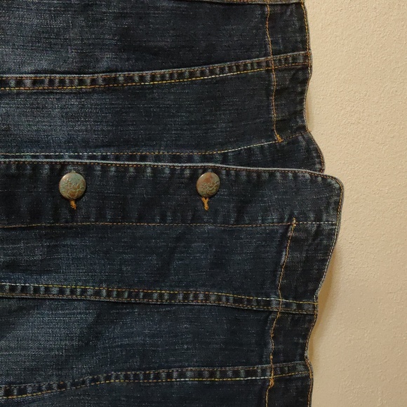 Embroidered Pockets Jean Jacket 1X - Picture 4 of 9